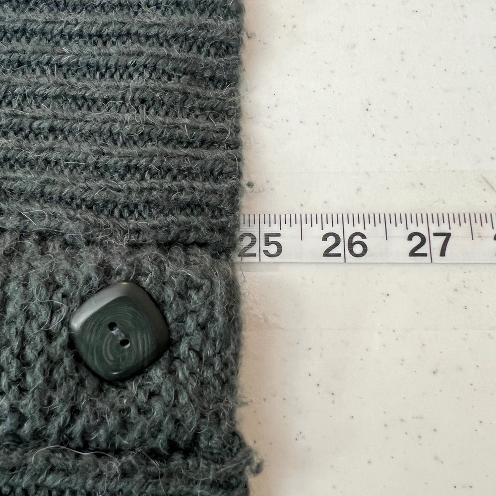 Columbia Womens XL Gray Wool Alpaca Blend Diamond Knit Button Cardigan AL2008 - Picture 6 of 7